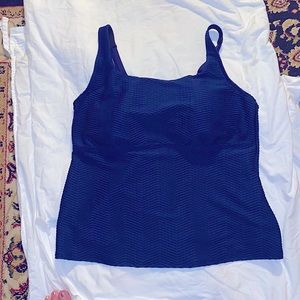Lands End. Navy Blue tankini top!! Never worn!!